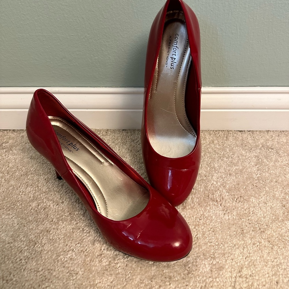 Patent leather pumps